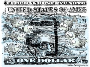 us-dollar-sinking Photo by Daryl Cagle