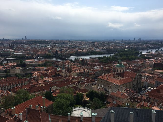 City of Prague on top of Prague Castle