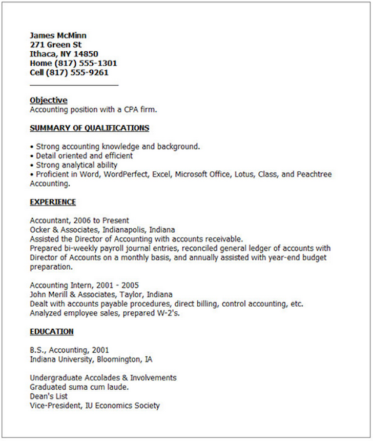 Examples Of Good Resumes That Get Jobs