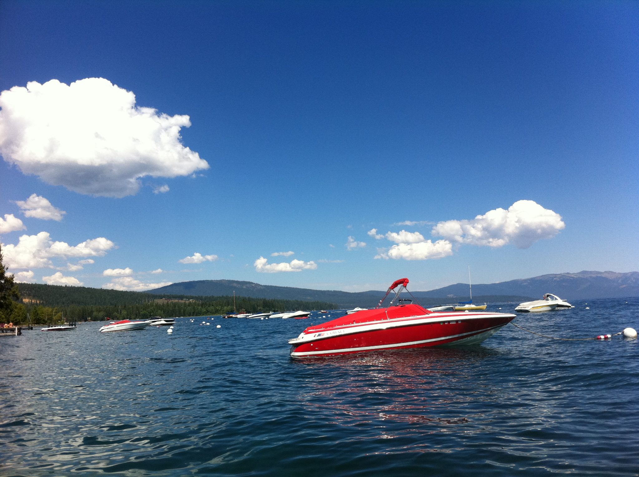 Red Boat on Lake Tahoe