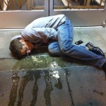 Passed Out Drunk Vomit Oozing From Mouth