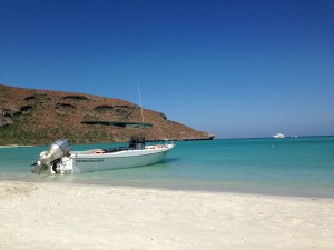 La Paz, Mexico boat on clear water