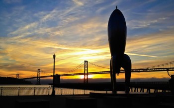 Rising Interest Rates, Raygun Rocketship, by Nan Palmero