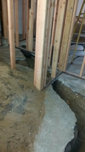 trenched pipes