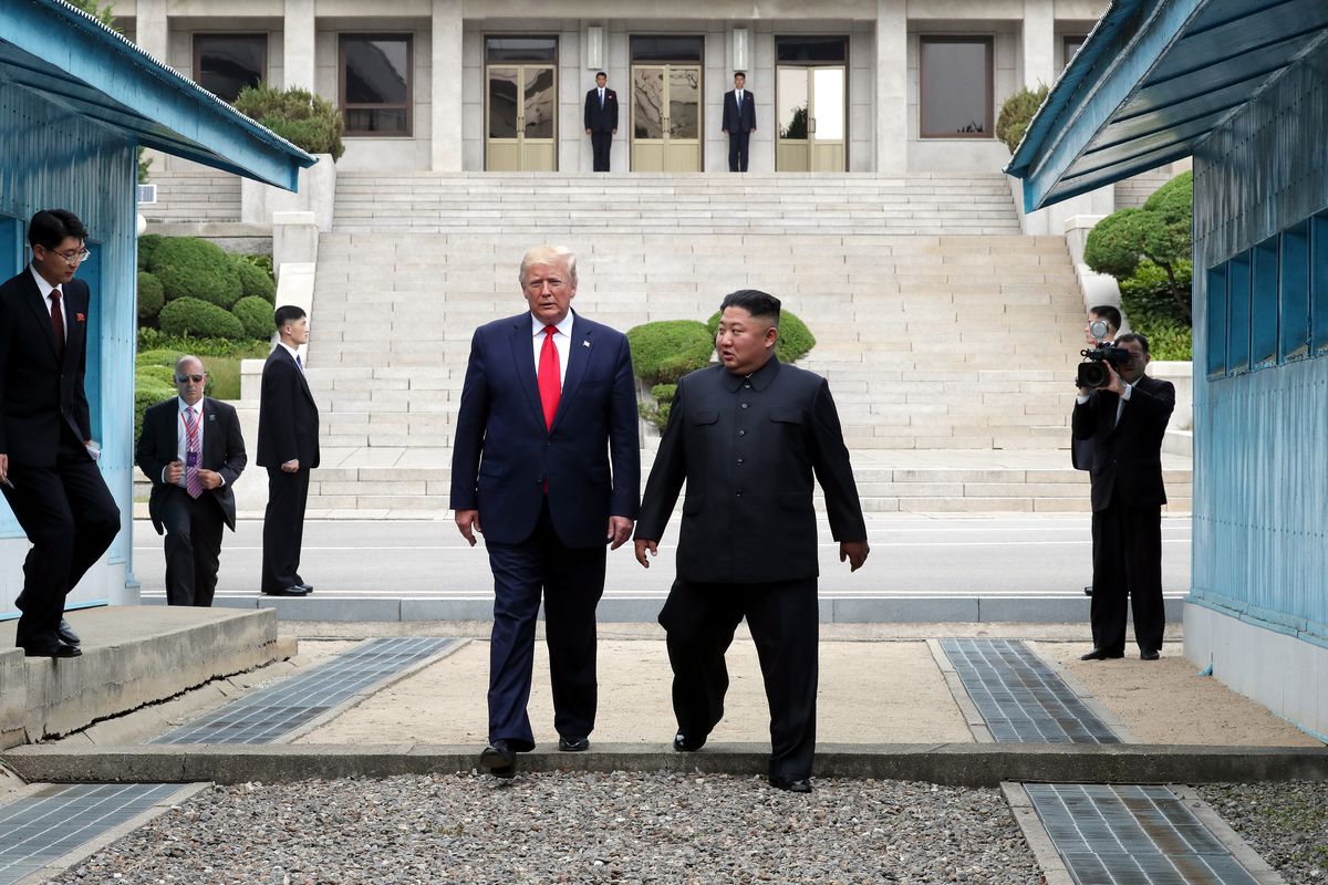 Trump and Kim at DMZ