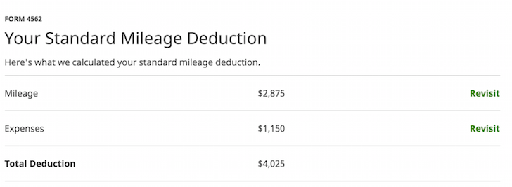 mileage charts for taxes