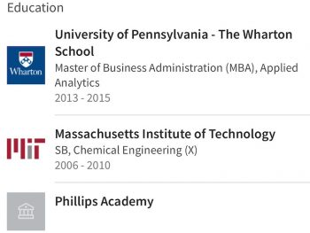 A very typical startup founder resume. They all have the same backgrounds.