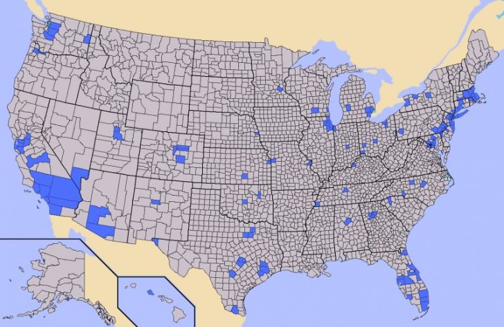 Map of where half the US population live