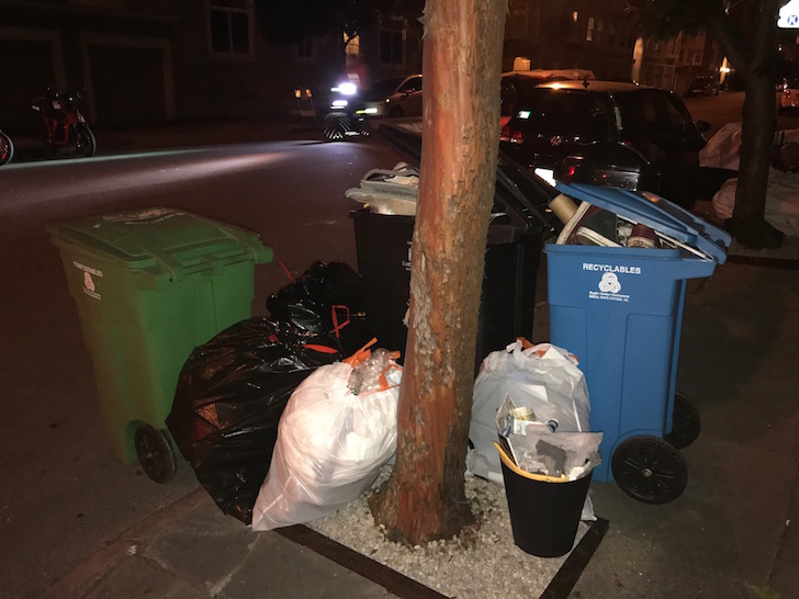 Trash before