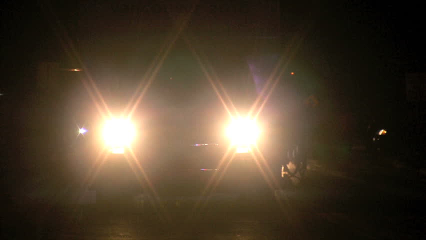headlight at night