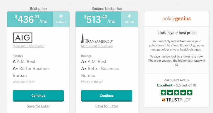 Best life insurance premiums after asthma