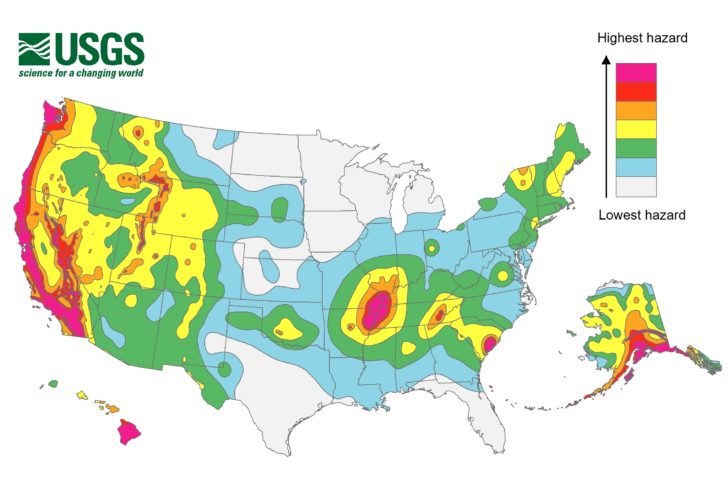 Earthquake risk map