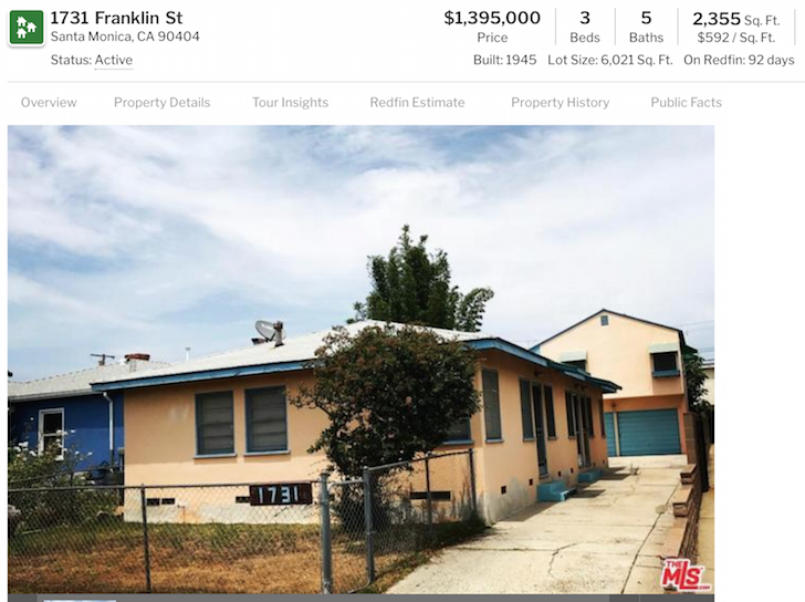 Santa Monica house for $1.4 Million is very average looking
