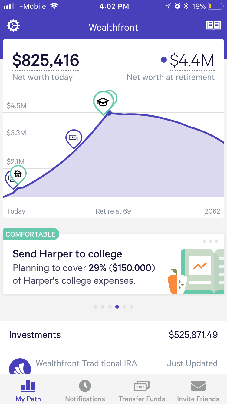 Wealthfront Financial Planning Snapshot