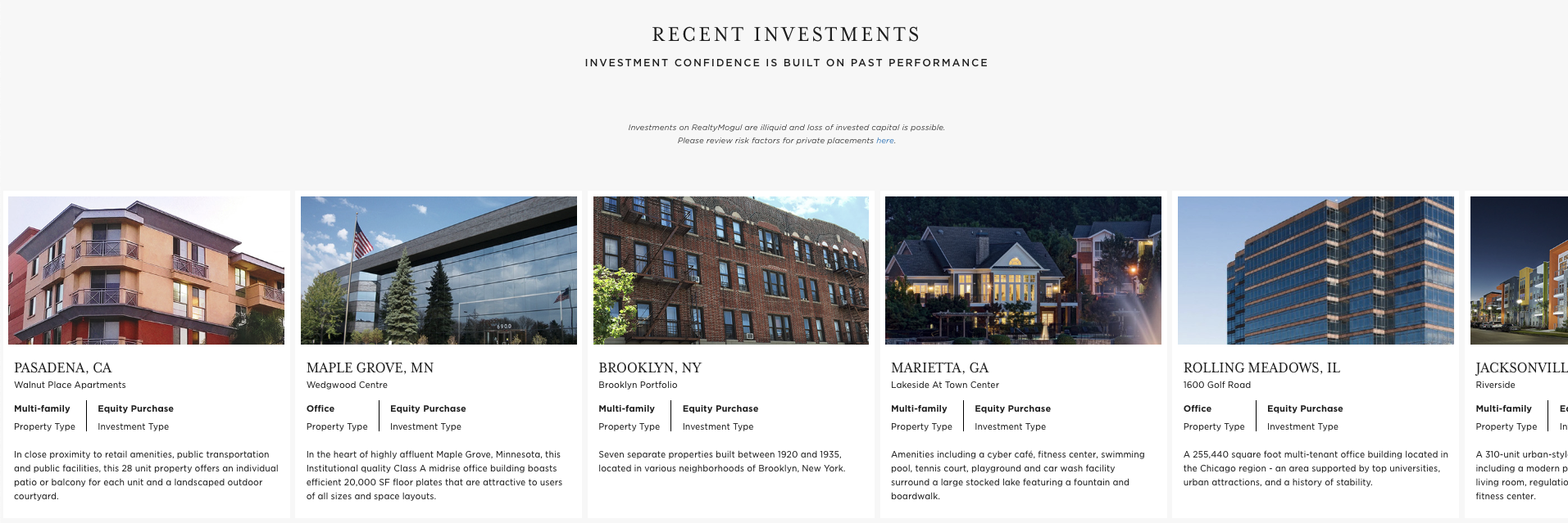 Fundrise real estate crowdfunding investments