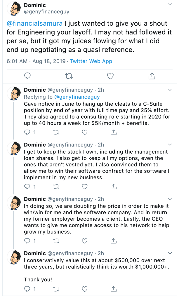 How to Engineer Your Layoff Testimonial - how to negotiate a severance