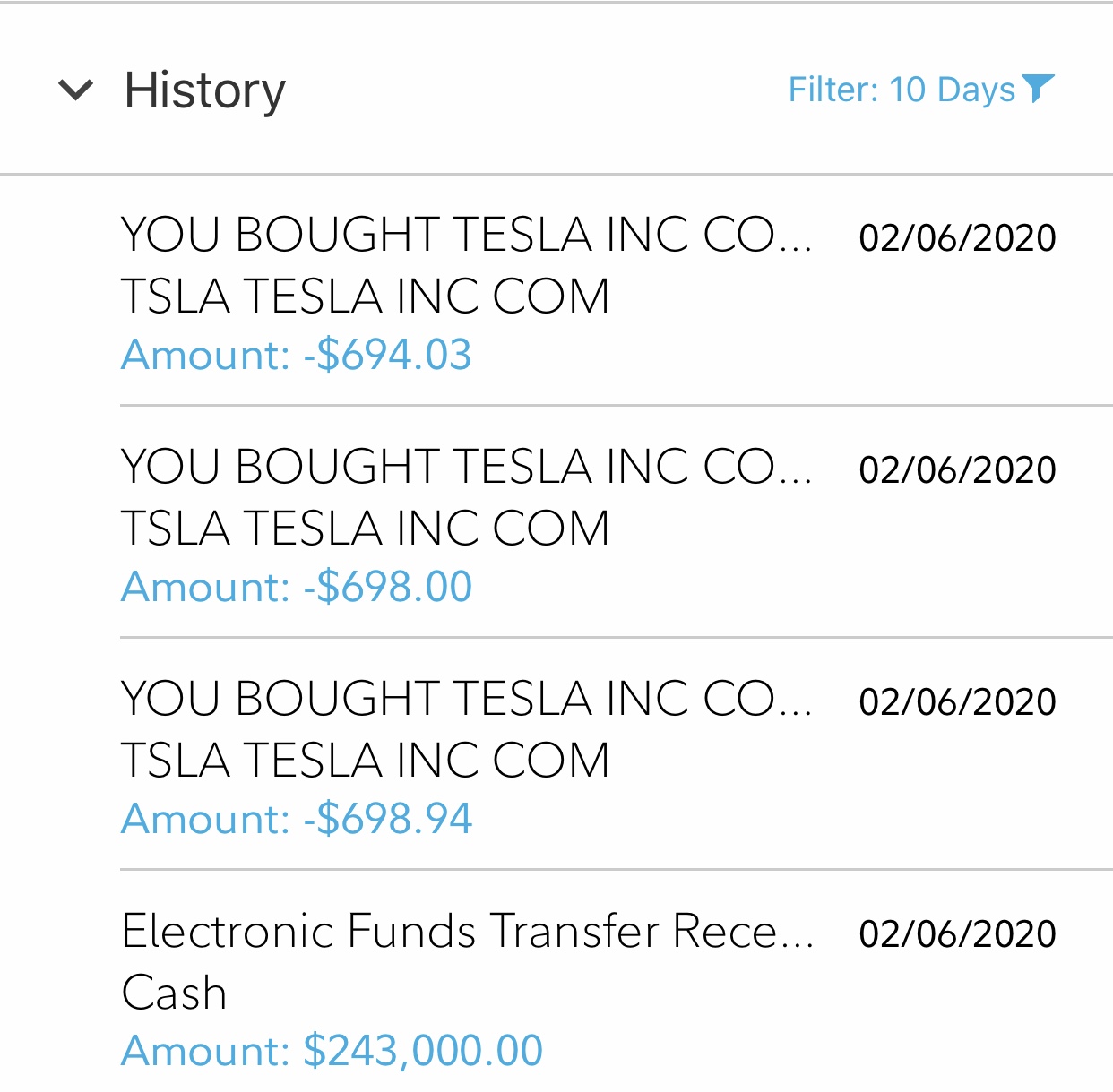 Financial Samurai purchasing Tesla stock