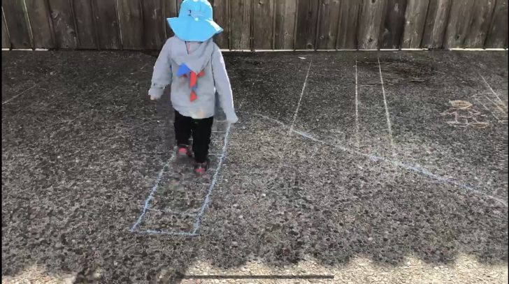 The Pandemic Was An Experience In Hedging Your Life - drawing a playground slide structure with chalk