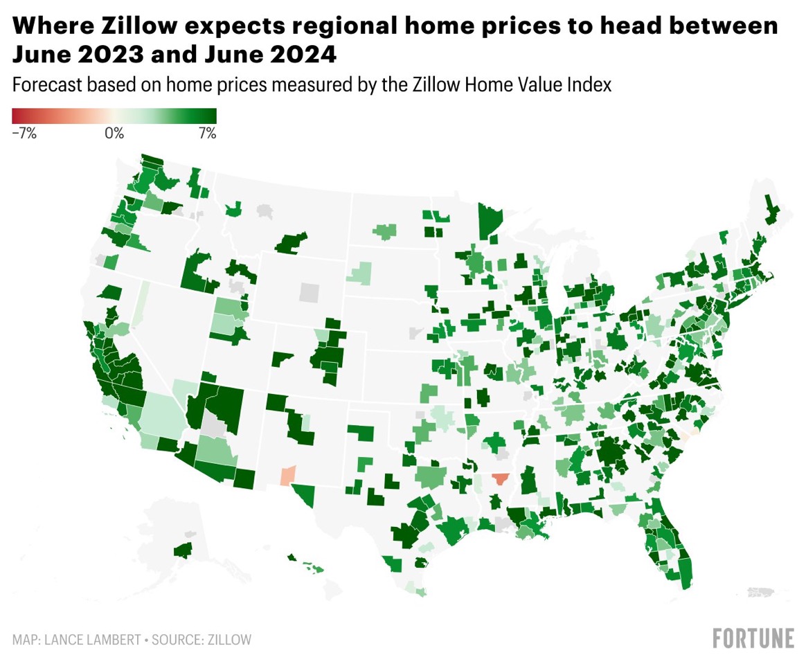 June home price forecast June 2023 to June 2024