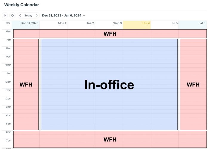 Hybrid work from home policy