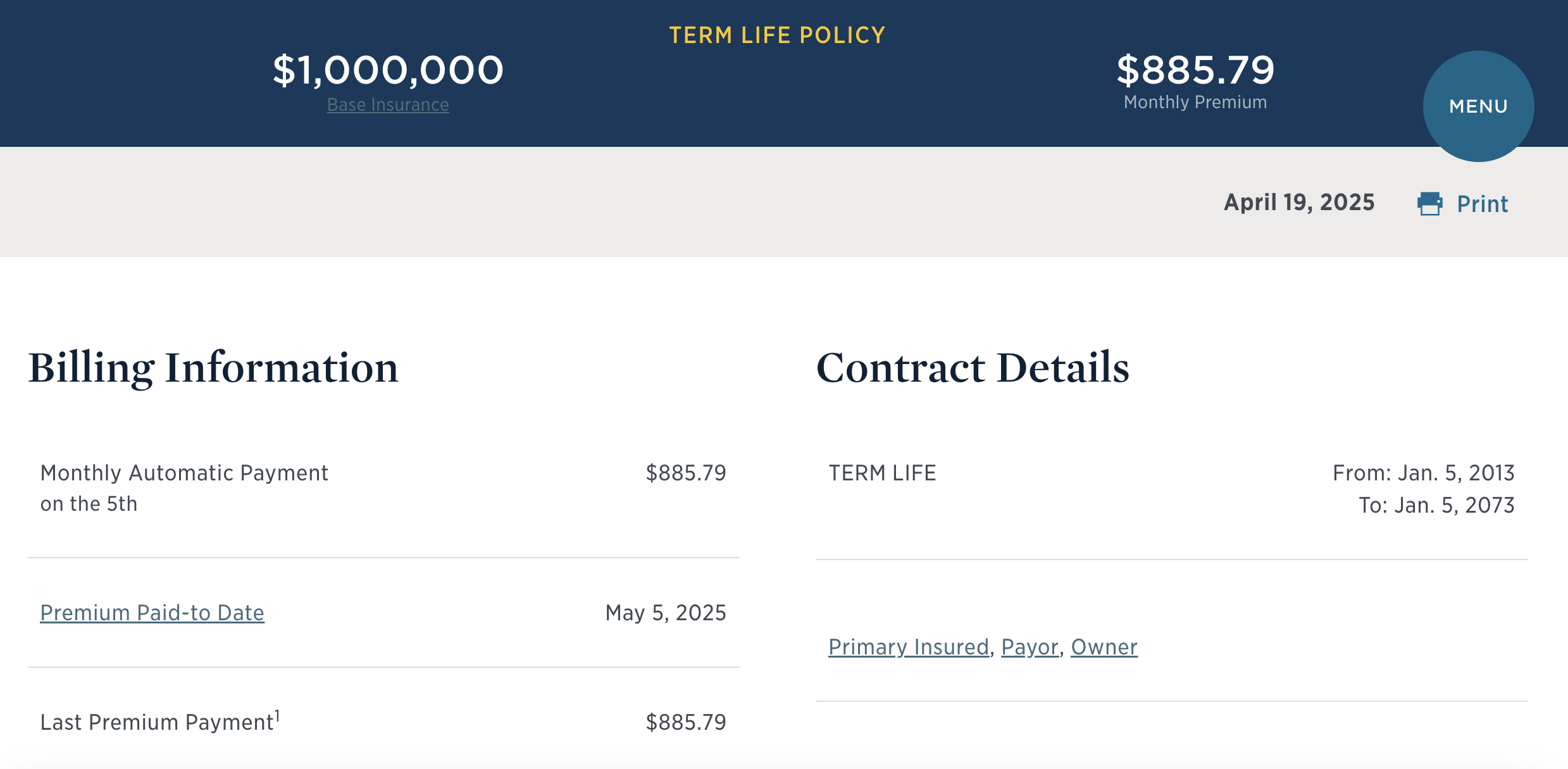 USAA is the worst. Charged me $885.79/month in life insurance premiums for a $1 million term policy without my consent. This is an auto-debit.