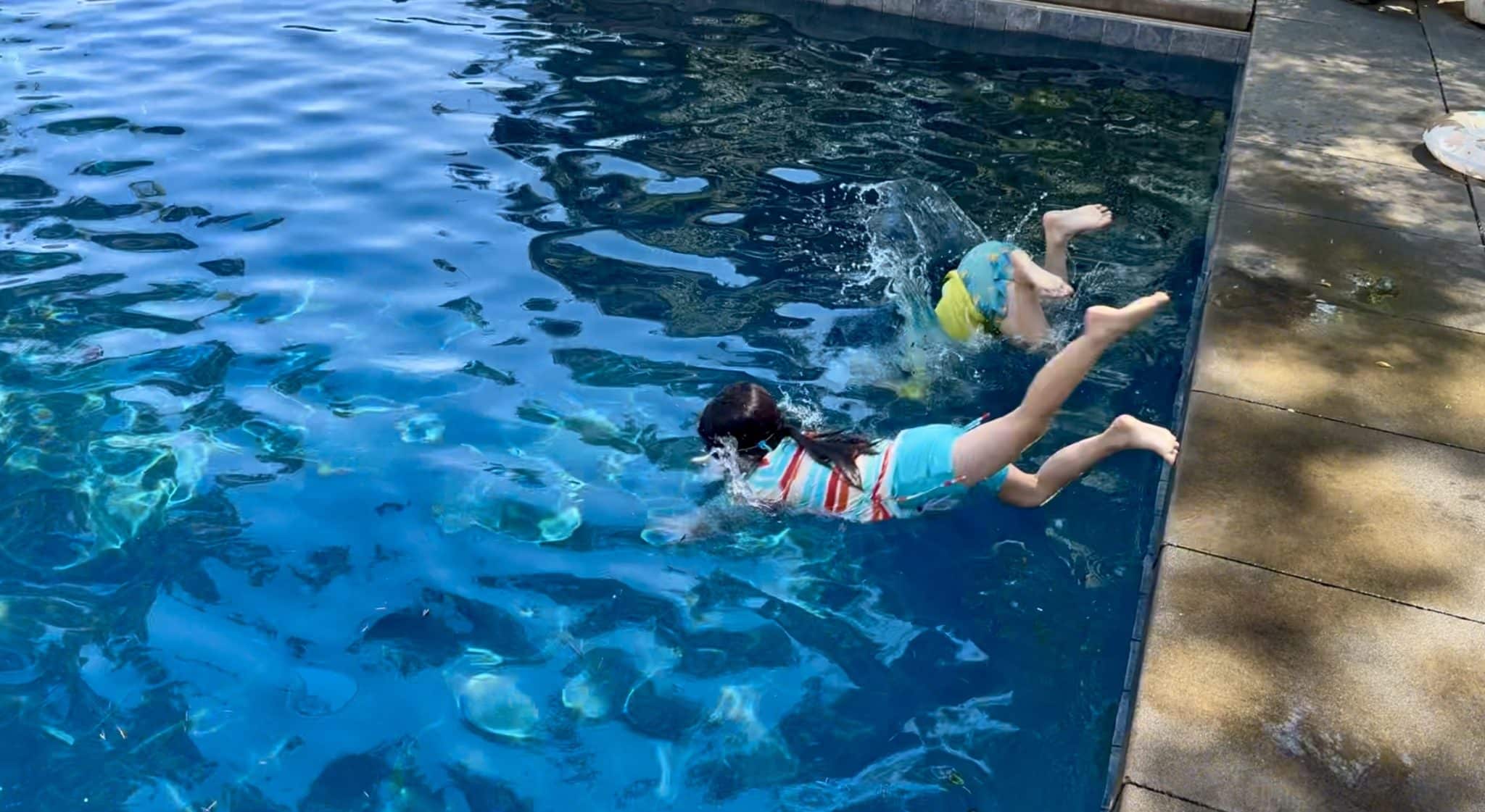 Daddy Day Camp - Teaching the kids how to dive properly 